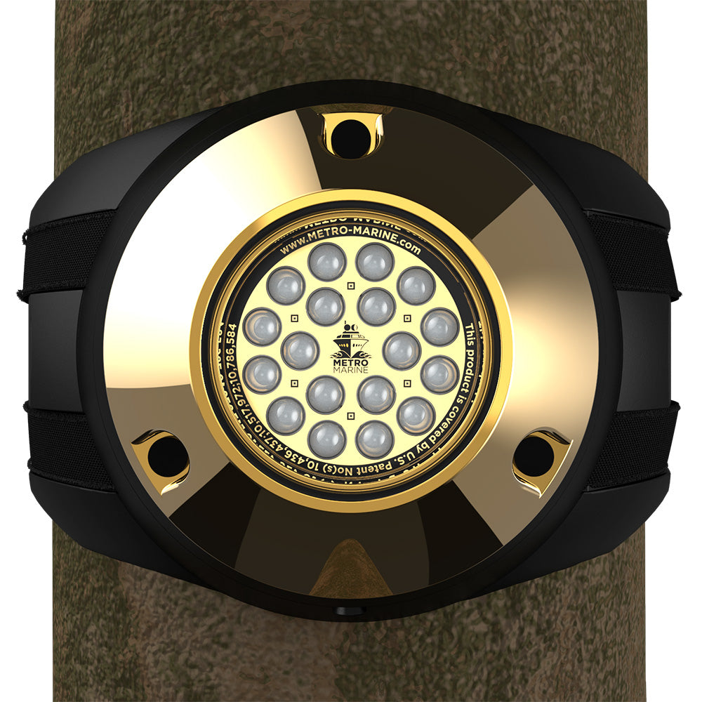 Metro Marine HighOutput Piling Mount Underwater Light wIntelligent Monochromatic LEDs Aqua 45 Beam FPMR1A345