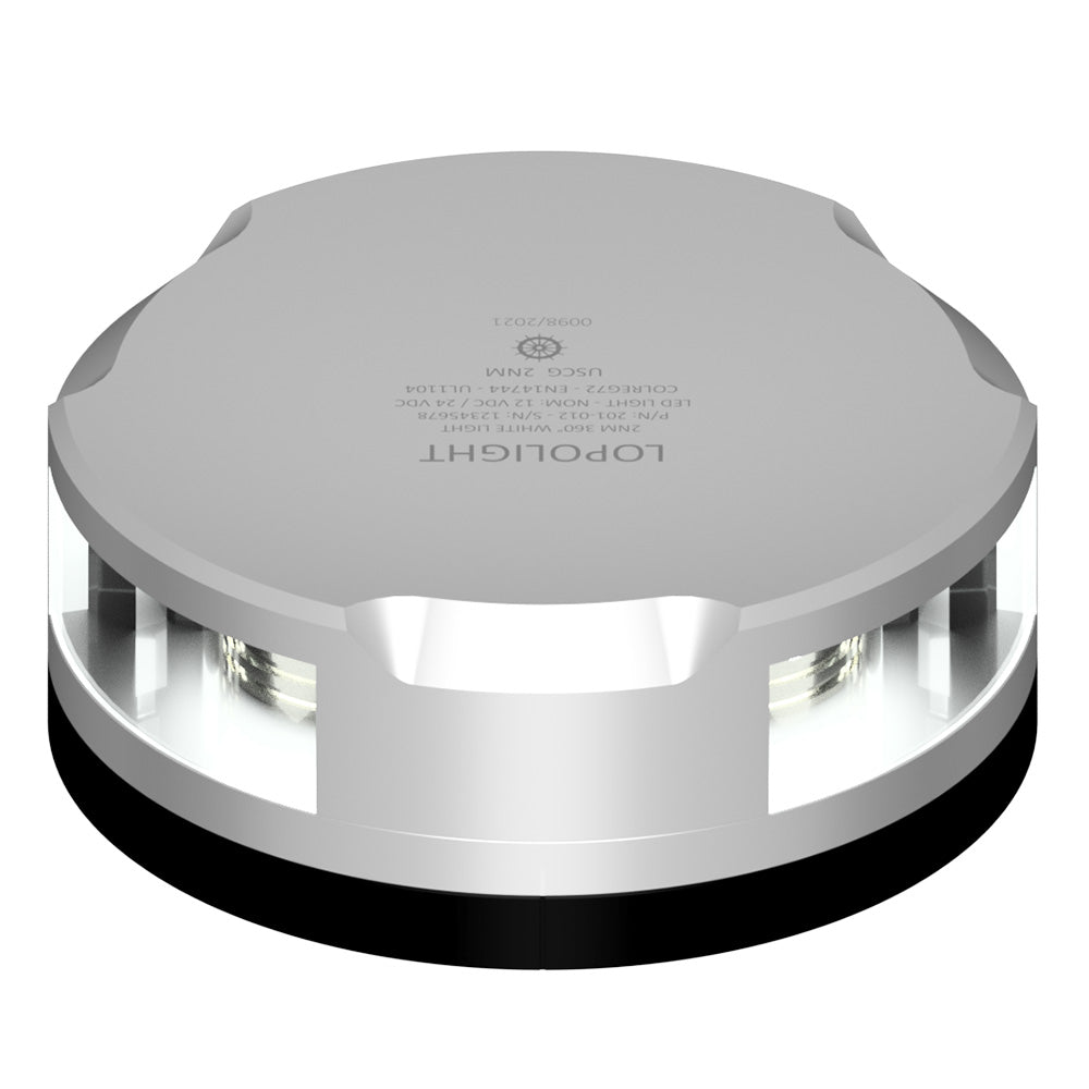 Lopolight 360Degree Anchor Light 2NM Silver Housing wFB Base 201012FB