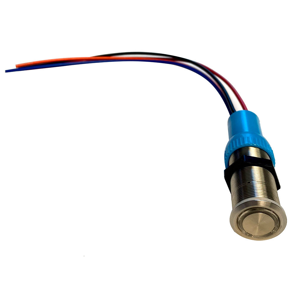 Bluewater 22mm Push Button Switch OFFONON NavAnc Contact BlueGreenRed LED 4 Lead 905931144