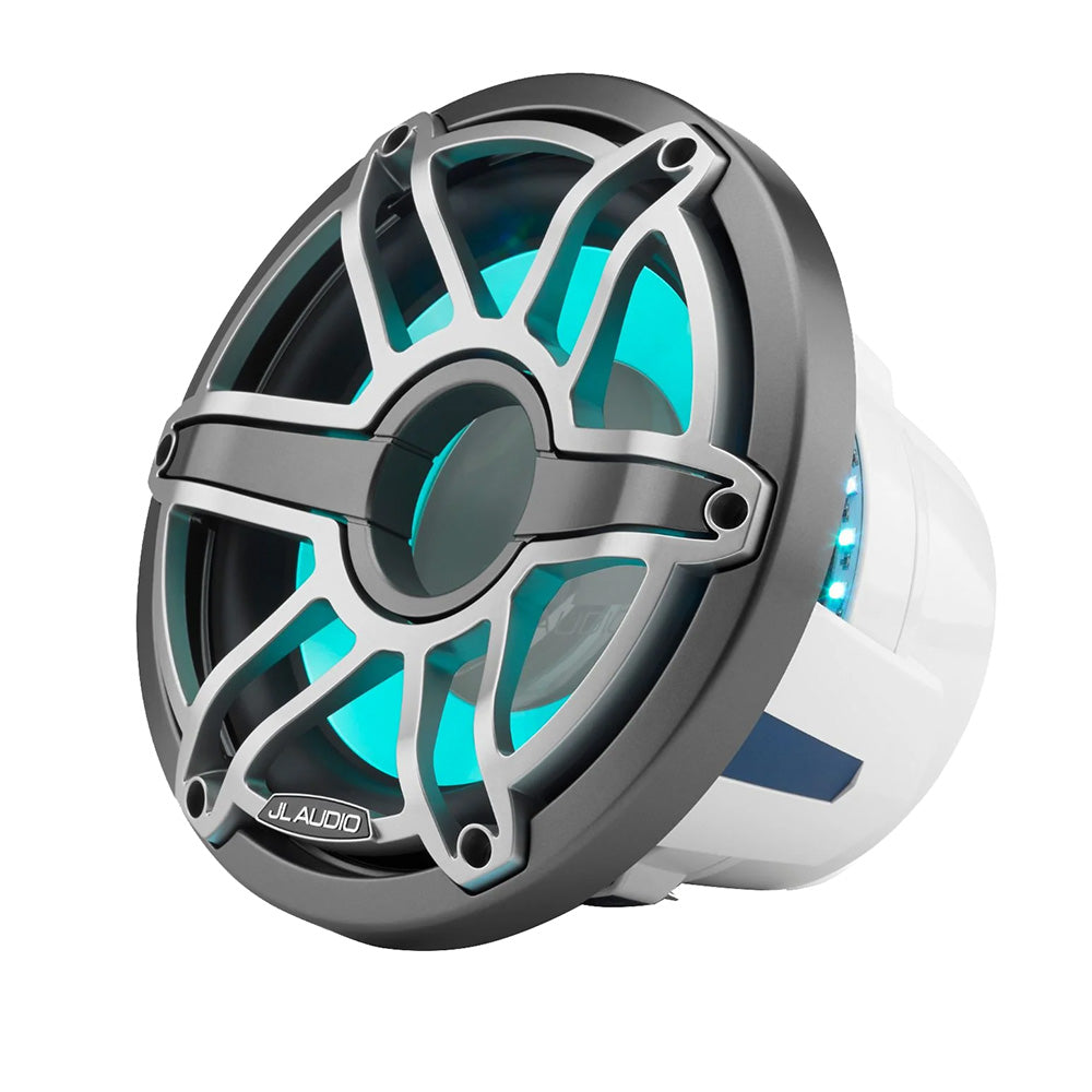 JL Audio M6 10 Marine Subwoofer wTitanium Sport Grille Transflective LED Lighting M610WSGmTii4 0100349100