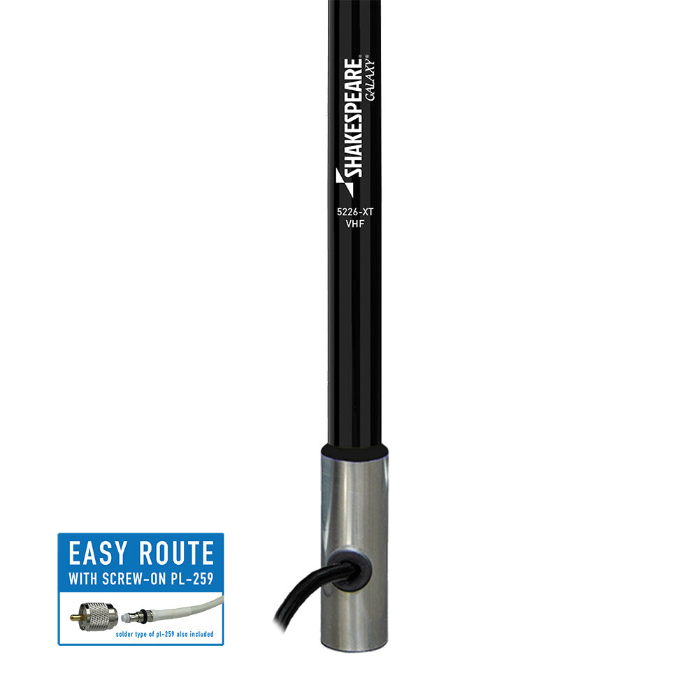 Shakespeare Galaxy 5226XT 8 Black VHF Antenna 6dB Gain 5226XT