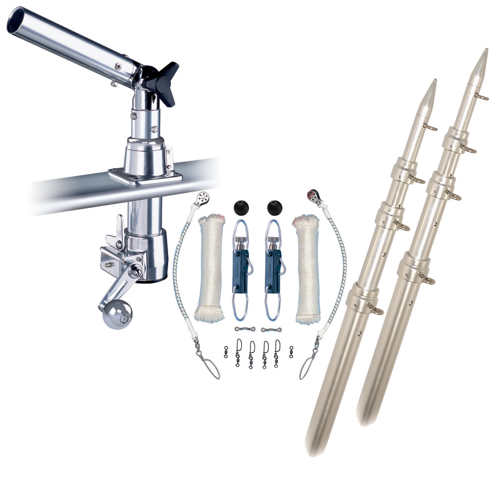 Rupp Z30 Top Gun Outrigger Kit w18 Poles Complete Single Line Rigging Kit wKlickers Release Clips Z30TPGN18T