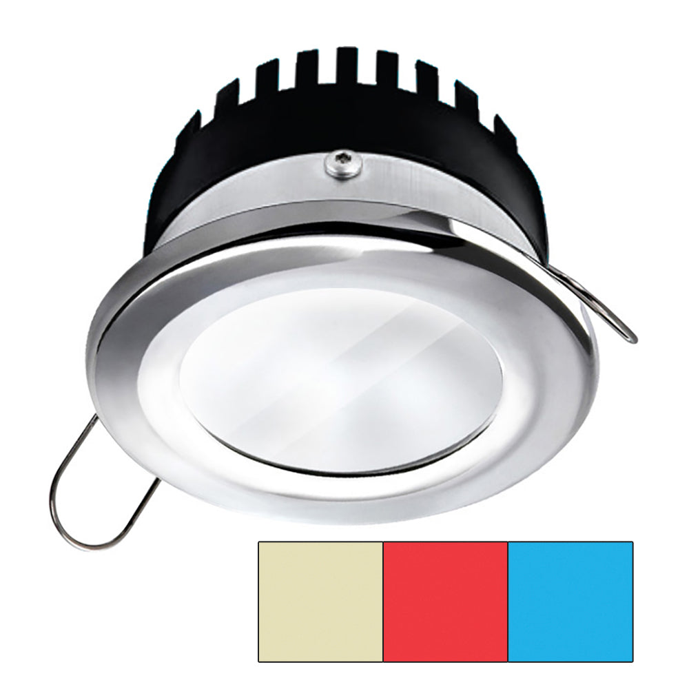 i2Systems Apeiron Pro A503 3W Round Cool WhiteRedBlue Round Chrome Finish A50311AAGHE
