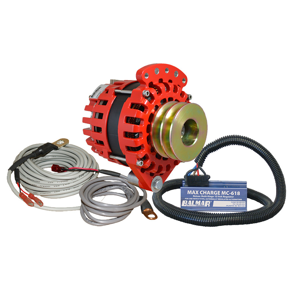 Balmar Alternator 12 Single Foot Dual V Pulley Regulator Temp Sensor 170A Kit 12V XTSF170DVKIT