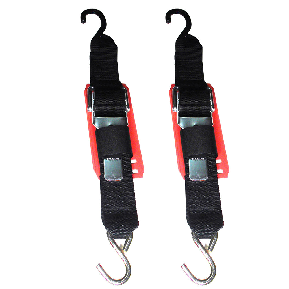 Rod Saver Paddle Buckle Trailer TieDown wVinyl Pad 2 x 2 Pair 2PB2VP