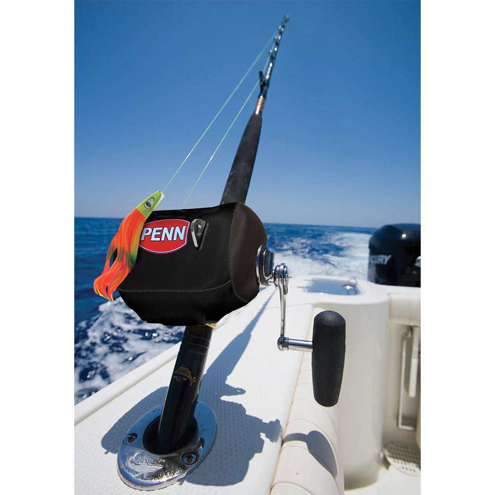 PENN Neoprene Conventional Reel Cover MEDRC Black Medium 1178862