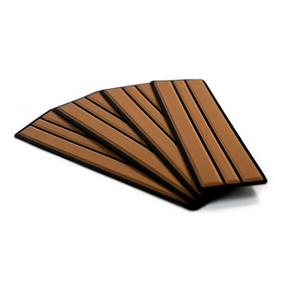SeaDek Faux Teak 4Piece Step Kit MochaBlack 2390280093