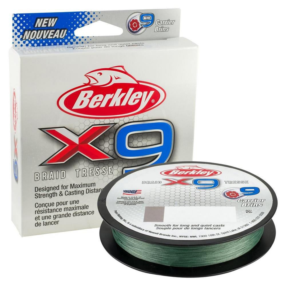 Berkley X9B3301522 x9 Braid 328yd 220M LowVis Green 1486825
