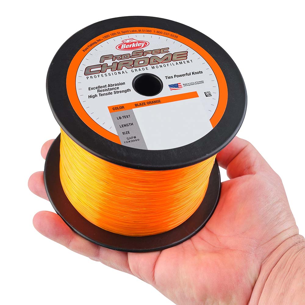 Berkley ProSpec Chrome Blaze Orange Microfilament 10lb 1000 yds PSC1B1080 1543445