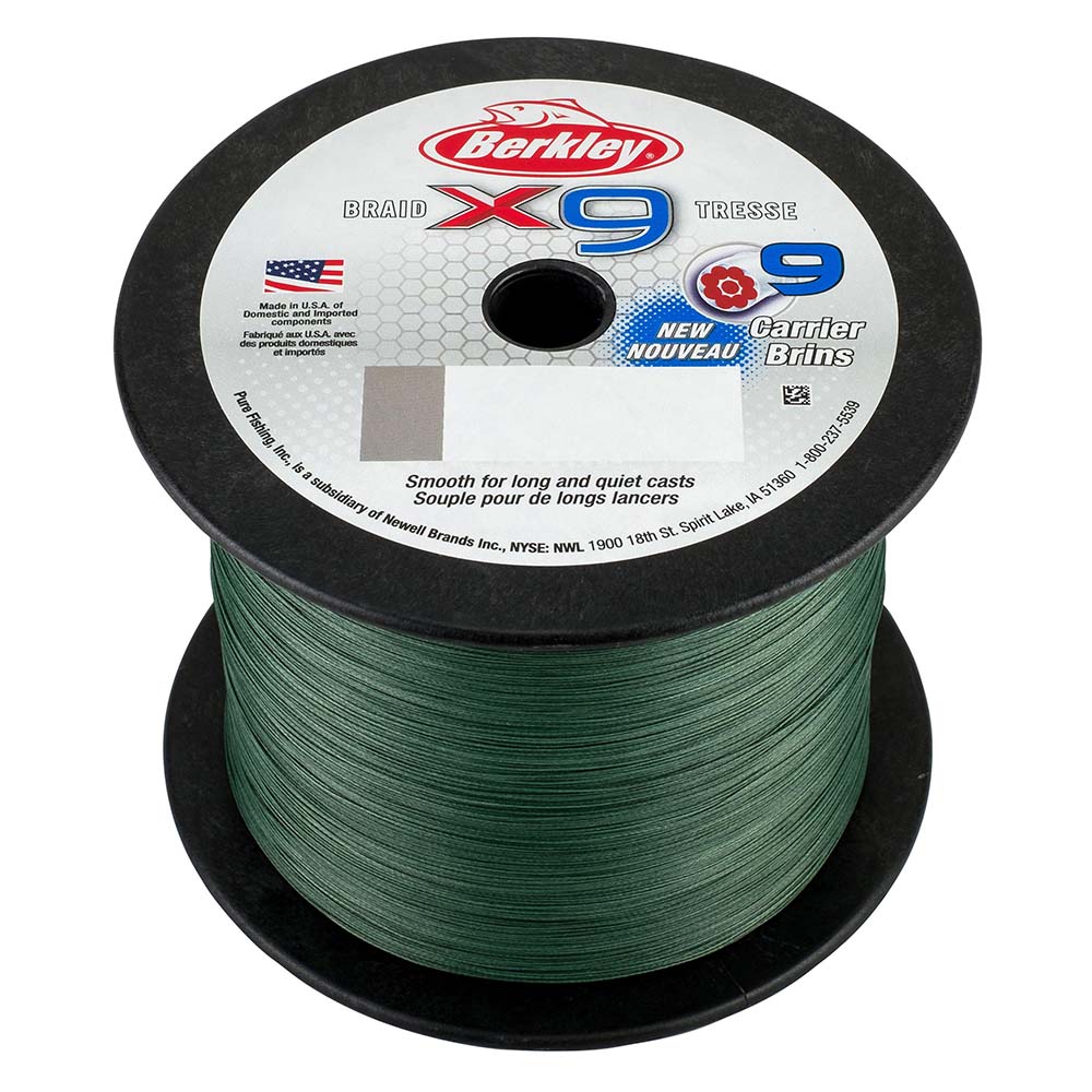 Berkley x9 Braid LowVis Green 30lb 2188 yds X9BBK3022 1486839