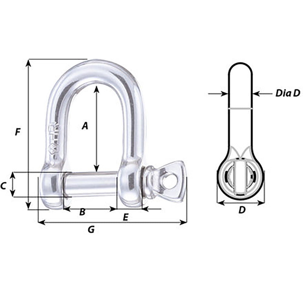 Wichard HR D Shackle Diameter 14 11203W