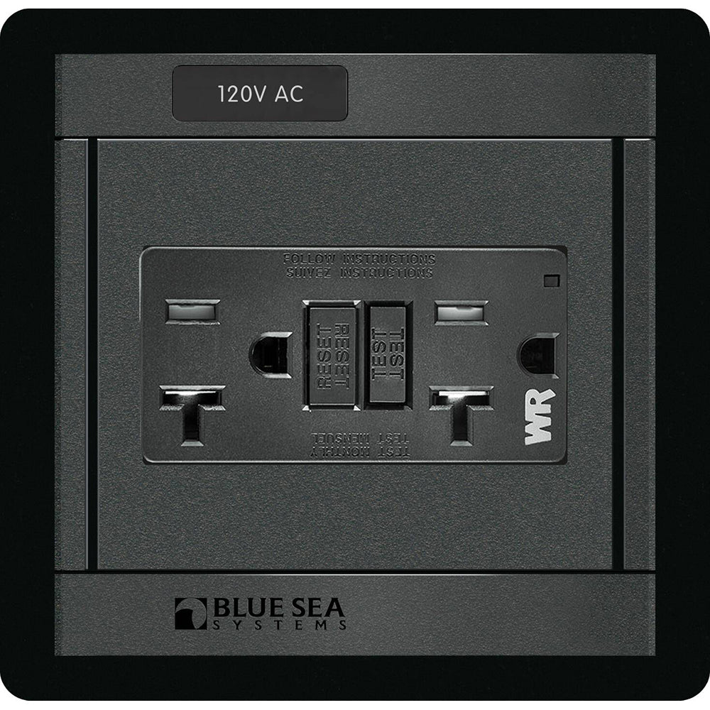 Blue Sea 1499 360 Panel 120V AC GFCI Dual Outlet 1499
