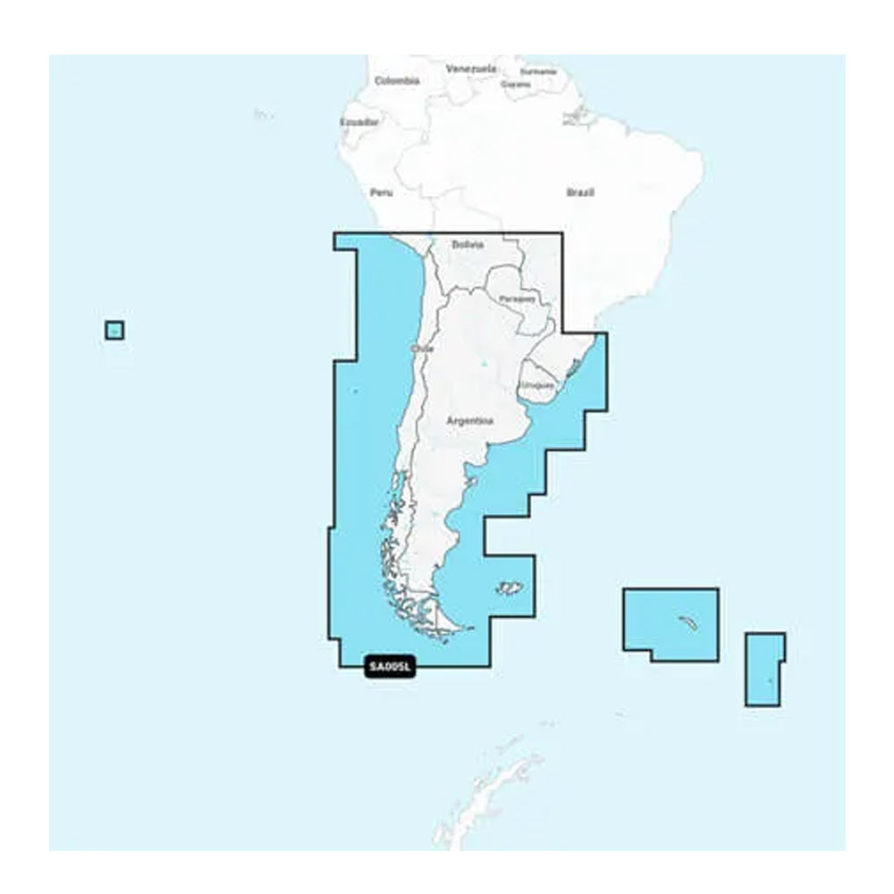 Garmin Navionics NSSA005L Chile Argentina Easter Island Marine Chart 010C128620