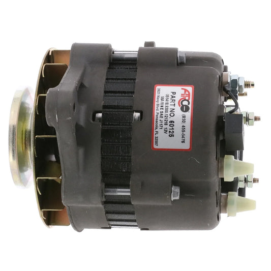 ARCO Marine Premium Replacement Inboard Alternator wSingle Groove Pulley 12V 55A 60125