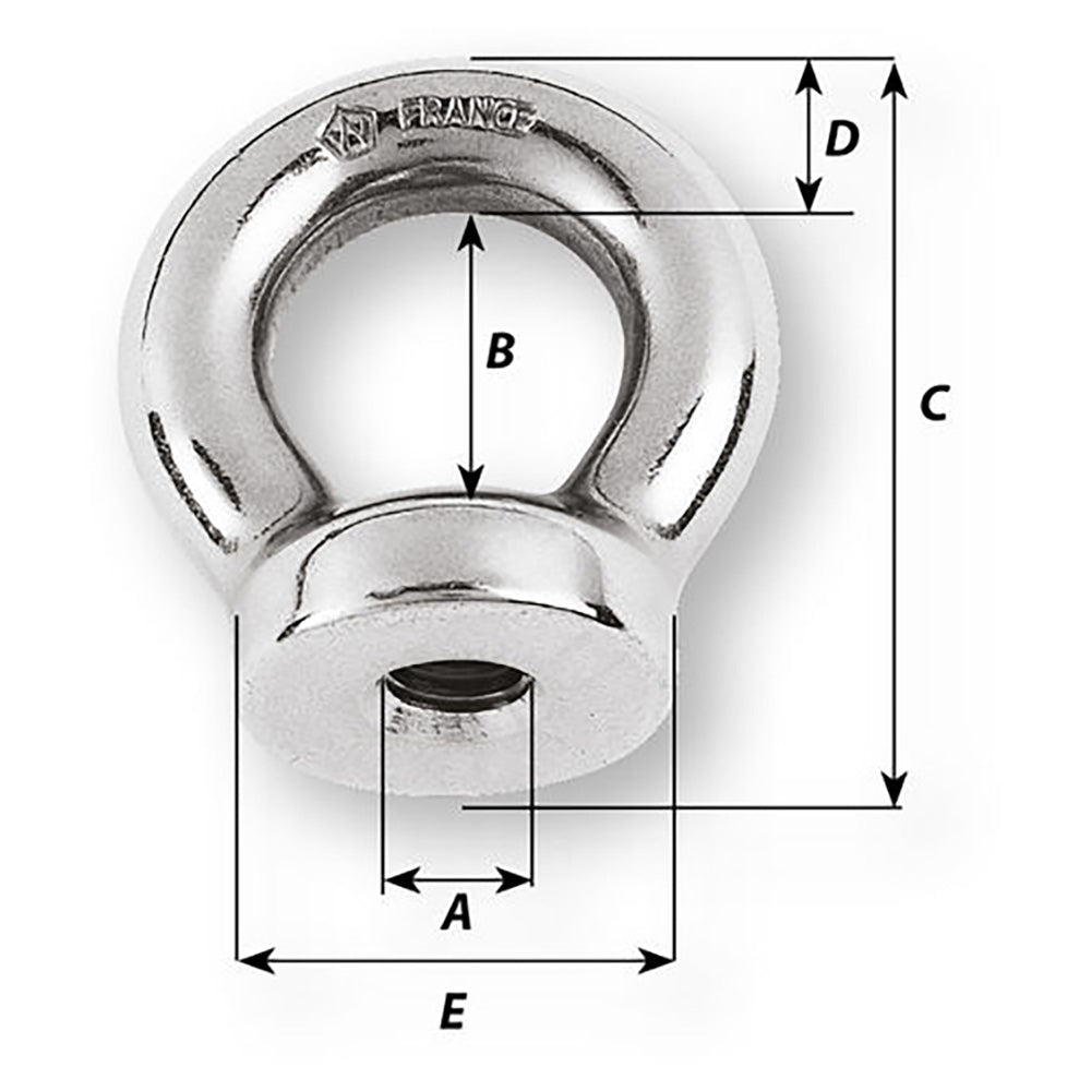 Wichard 6mm Eye Nut 12 Diameter 6333W