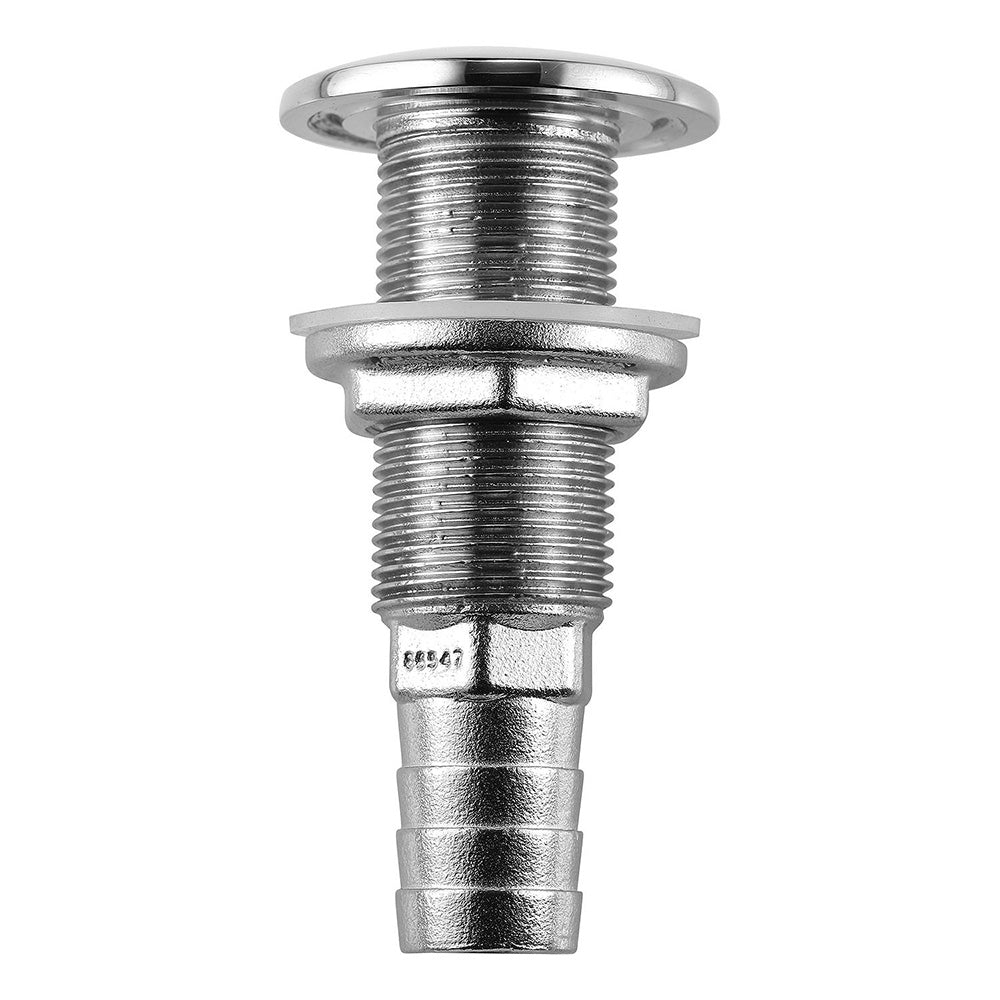 Attwood Stainless Steel ThruHull Standard Straight Barbed 34 Inner Diameter 665473