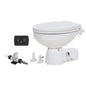 Jabsco Quiet Flush E2 Fresh Water Toilet Regular Bowl  24V  Soft Close Lid 380454194RSP