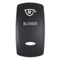 Pacer Actuator  BLOWER fV Series Contura Switches  Black  Laser Etched TopBottom Light EV2LEBLWR