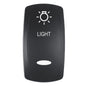 Pacer Actuator  LIGHT fV Series Contura Switches  Black  Laser Etched TopBottom Light EV2LELT