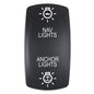 Pacer Actuator  NAVANC fV Series Contura Switches  Black  Laser Etched TopBottom Light EV2LENAVANC