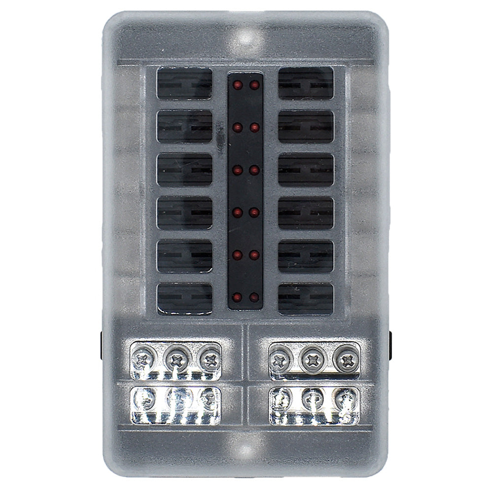 Bluewater 12 Position Fuse Block wLEDs 32000001012