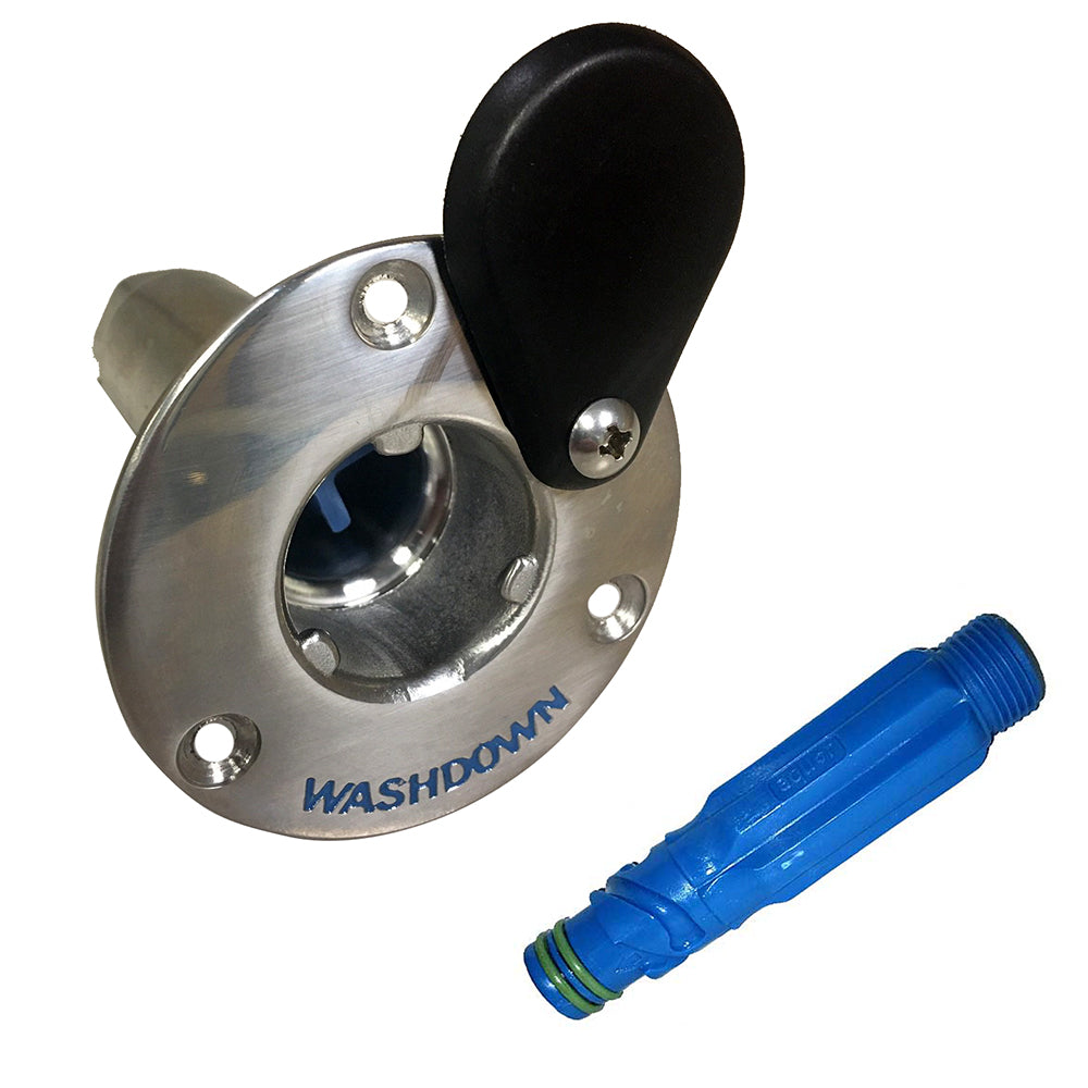 Jabsco Stainless Steel QuickRelease Hose Deck Mount Fitting  Hose Adapter 319110000