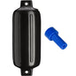 Polyform G6 Twin Eye Fender 11 x 30  Black wAdapter G6 BLACK WAIR ADAPTER