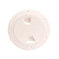 Beckson 4 Smooth Center ScrewOut Deck Plate  Beige DP40N