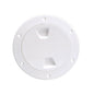 Beckson 4 Smooth Center ScrewOut Deck Plate  White DP40W