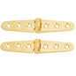 Whitecap Strap Hinge  Polished Brass  6 x 118  Pair S0605BC
