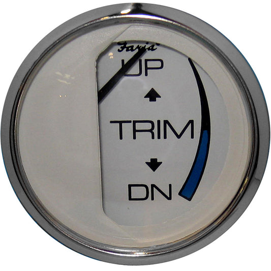 Faria Chesapeake White SS 2 Trim Gauge JESuzuki Outboard 13809