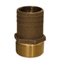 GROCO 1 NPT x 114 Bronze Full Flow Pipe to Hose Straight Fitting FF1000