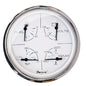 Faria Chesapeake White SS 5 Multifunction Gauge 33864