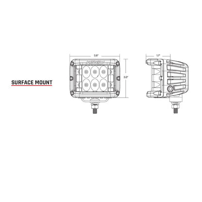 RIGID Industries DSS Series PRO Driving Surface Mount  Black 261313