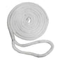 New England Ropes 12 Double Braid Dock Line  White  35 C50501600035