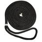New England Ropes 58 Double Braid Dock Line  Black  15 C50542000015