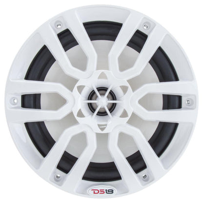 DS18 HYDRO 8 2Way Marine Speakers wRGB LED Lights 375W  White NXL8