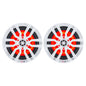 DS18 HYDRO 8 2Way Marine Speakers wRGB LED Lights 375W  White NXL8