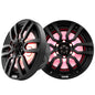 DS18 HYDRO 8 2Way Marine Speakers wRGB LED Lights 375W  Matte Black NXL8BK