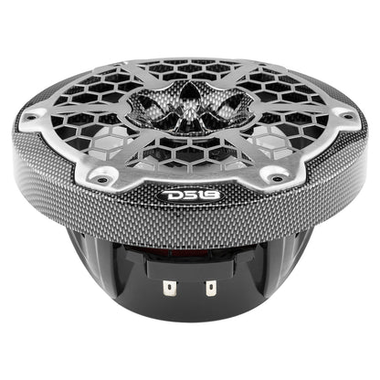 DS18 HYDRO 65 2Way Marine Speakers wRGB LED Lights 300W  Black Carbon Fiber CF65