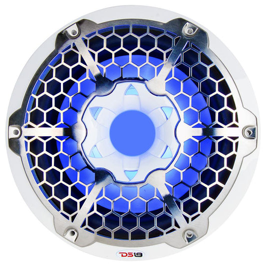 DS18 HYDRO 10 Subwoofer wRGB Lights  600W  White NXL10SUB