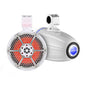 DS18 Hydro 65 Neodymium Wakeboard Speakers with 1 Driver and RGB LED Lights  450W  White NXLX6TPNEOWH