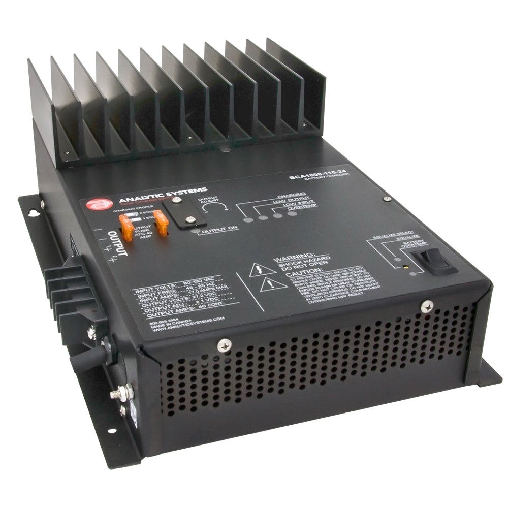 Analytic Systems AC Charger 2Bank 30A 32V Out110V In wDigital VoltAmp Meter BCA1000V11032