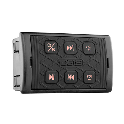 DS18 Marine Waterproof Bluetooth Streaming Audio Receiver Square Controller  fAndroid  iPhone BTRCSQ