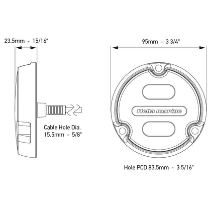 Hella Marine Apelo A1 RGB Underwater Light  1800 Lumens  Black Housing  White Lens 016146011