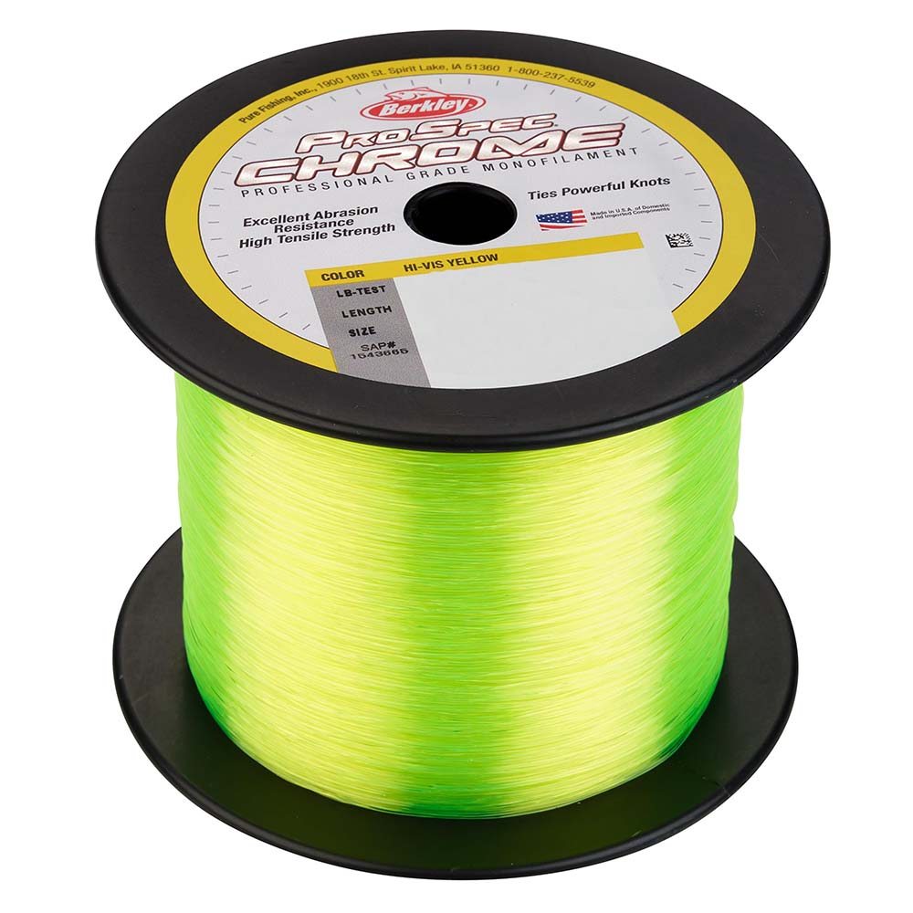 Berkley ProSpec Chrome HiVis Yellow Monofilament  20 lb  1000 yds  PSC1B20HVY 1543664