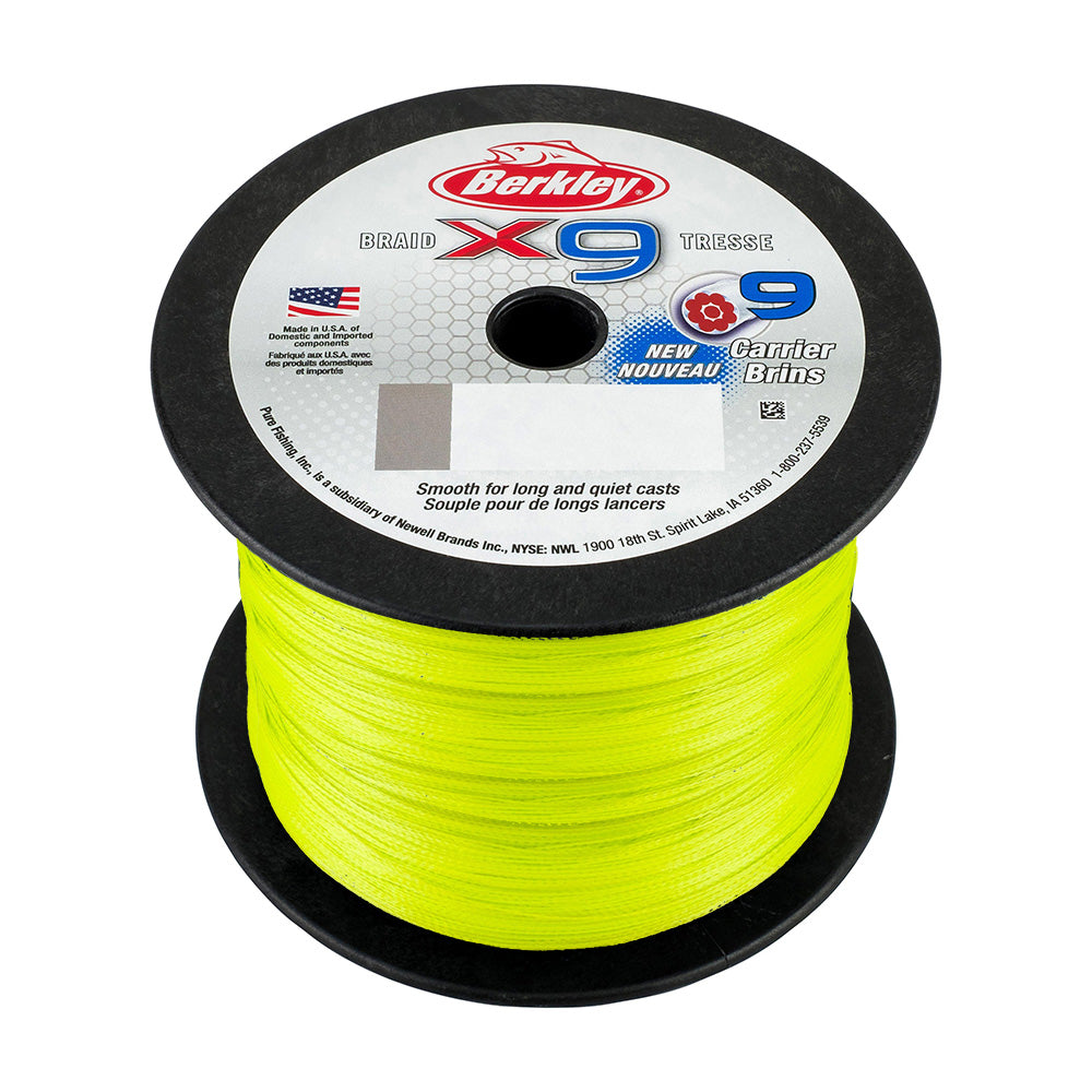 Berkley x9 Flame Green Braid  65lb  2188 yds  X9BBK65GG 1486878