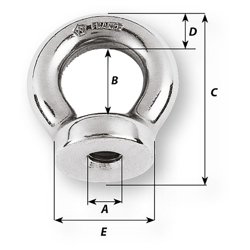 Wichard 14 Eye Nut  12 Diameter 6331W