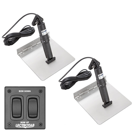 Lectrotab XKA Stainless Steel Trim Tab Kit wRocker Switch  12 x 9 XKAF12X9