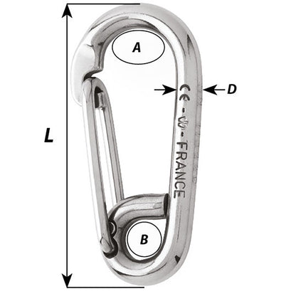 Wichard Symmetric Carbin Hook  120mm Length  1532 2317W